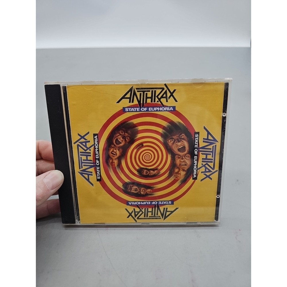 Anthrax State Of Euphoria CD‎ Island Megaforce Records 80's Thrash Metal Insert
